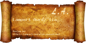 Lampert Aurélia névjegykártya